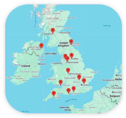 Chubb UK Locations Map